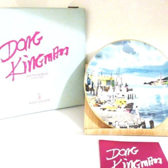 LOW #790 Royal Doulton Dong Kingman FIRSHERMAN'S WHARF San Francisco PLATE - Picture 1 of 15